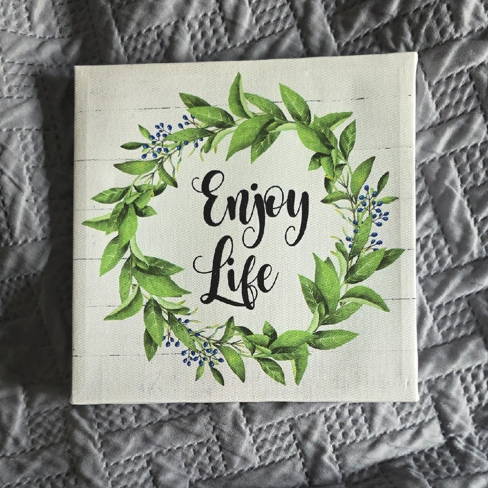 💚5/$20💚Enjoy Life Canvas Wall Art
